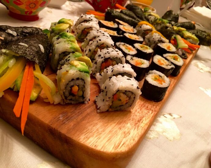 Large plate of sushi